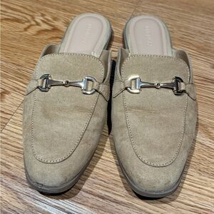 Old Navy Tan Suede Slip-On Horsebit Loafers